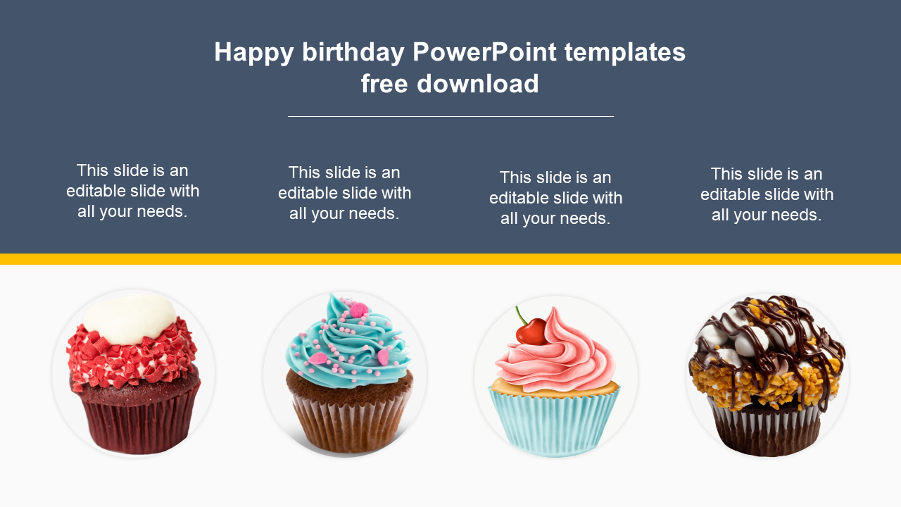 Free - Happy Birthday PowerPoint Free Download Google Slides